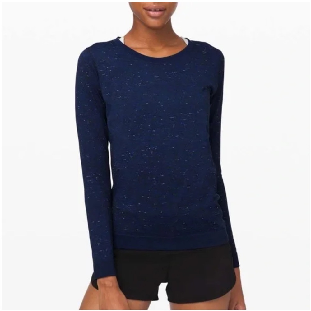 Lululemon Navy Blue Swiftly Relaxed Long-sleeve Shirt